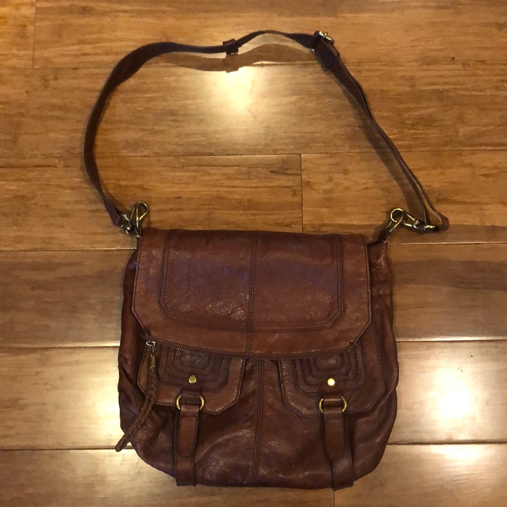 The Sak Leather Messenger Bag/Purse
